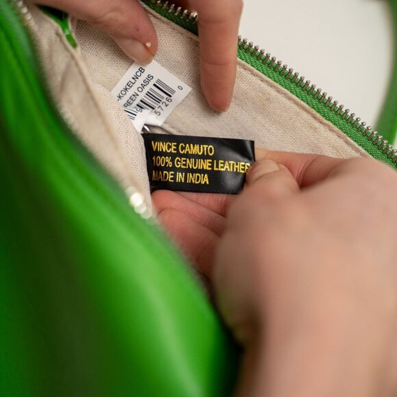 NWT Vince Camuto Green Leather Crossbody Bag - Picture 8 of 14